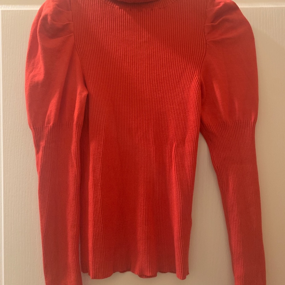 Puff sleeved turtleneck sweater from Anthropologie